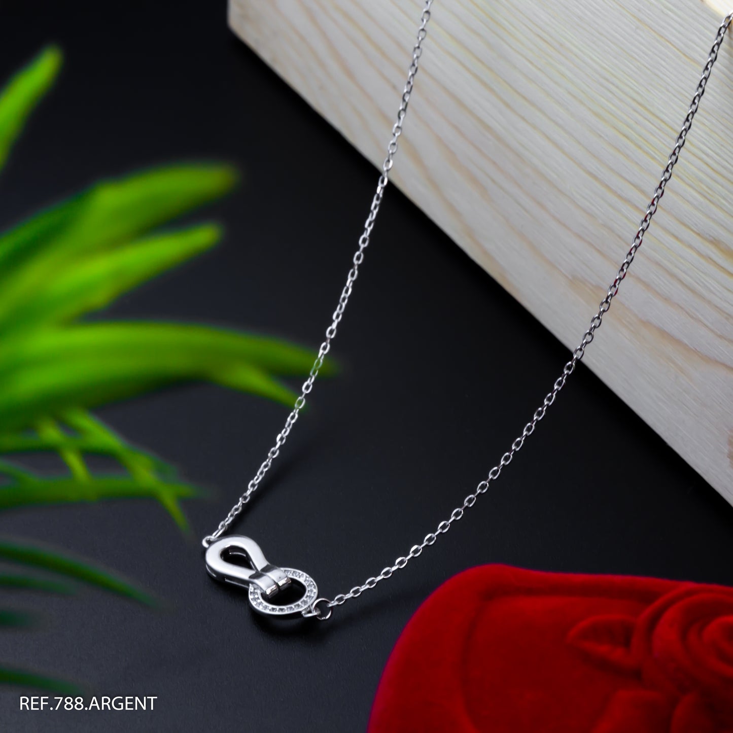 Chaine En Argent Thailande Motif Infini Modern