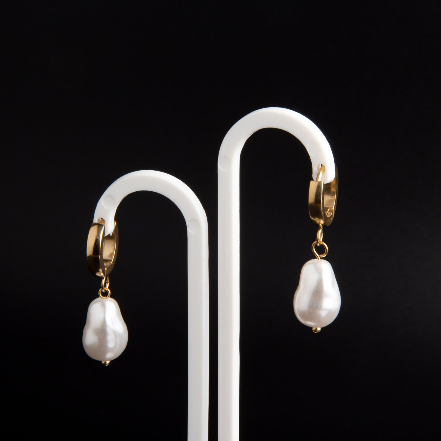 Boucles d'oreilles pendantes en perles française