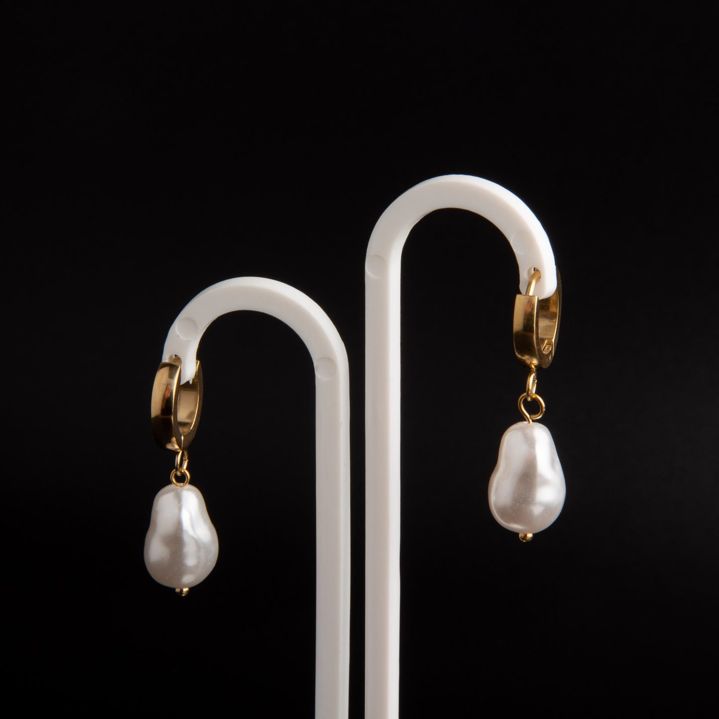 Boucles d'oreilles pendantes en perles française