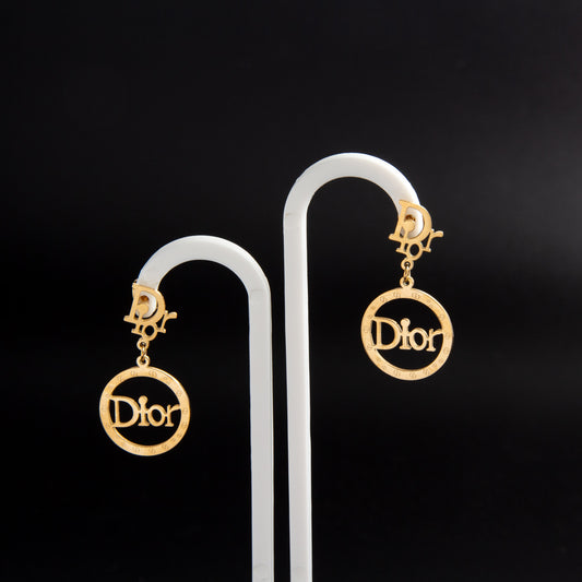 Boucles D'Oreilles Dior Forme Ronde